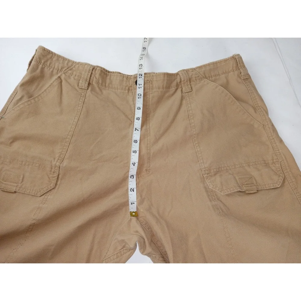 Timberland Men's Cargo Shorts Brown Zipper Pocket Size 40